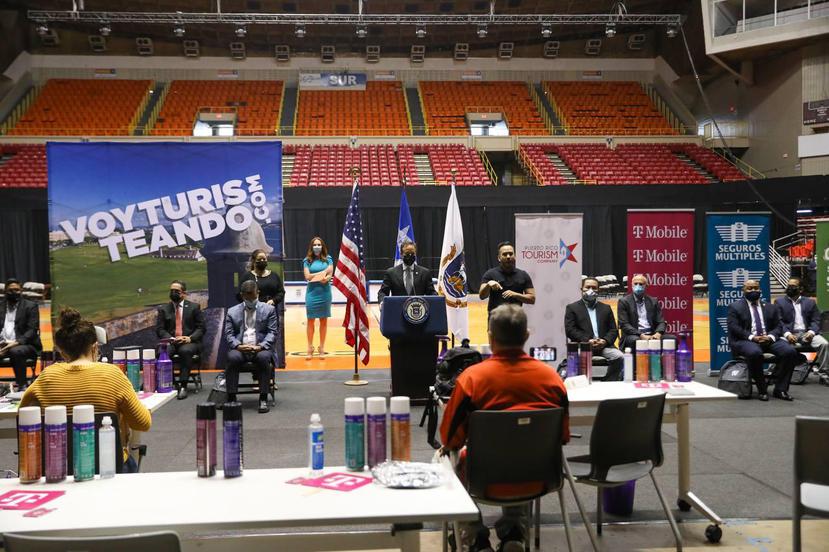 El acalde de San Juan, Miguel Romero, habla de los preparativos para la celebración de partidos del clasificatorio de la FIBA al AmeriCup 2022.