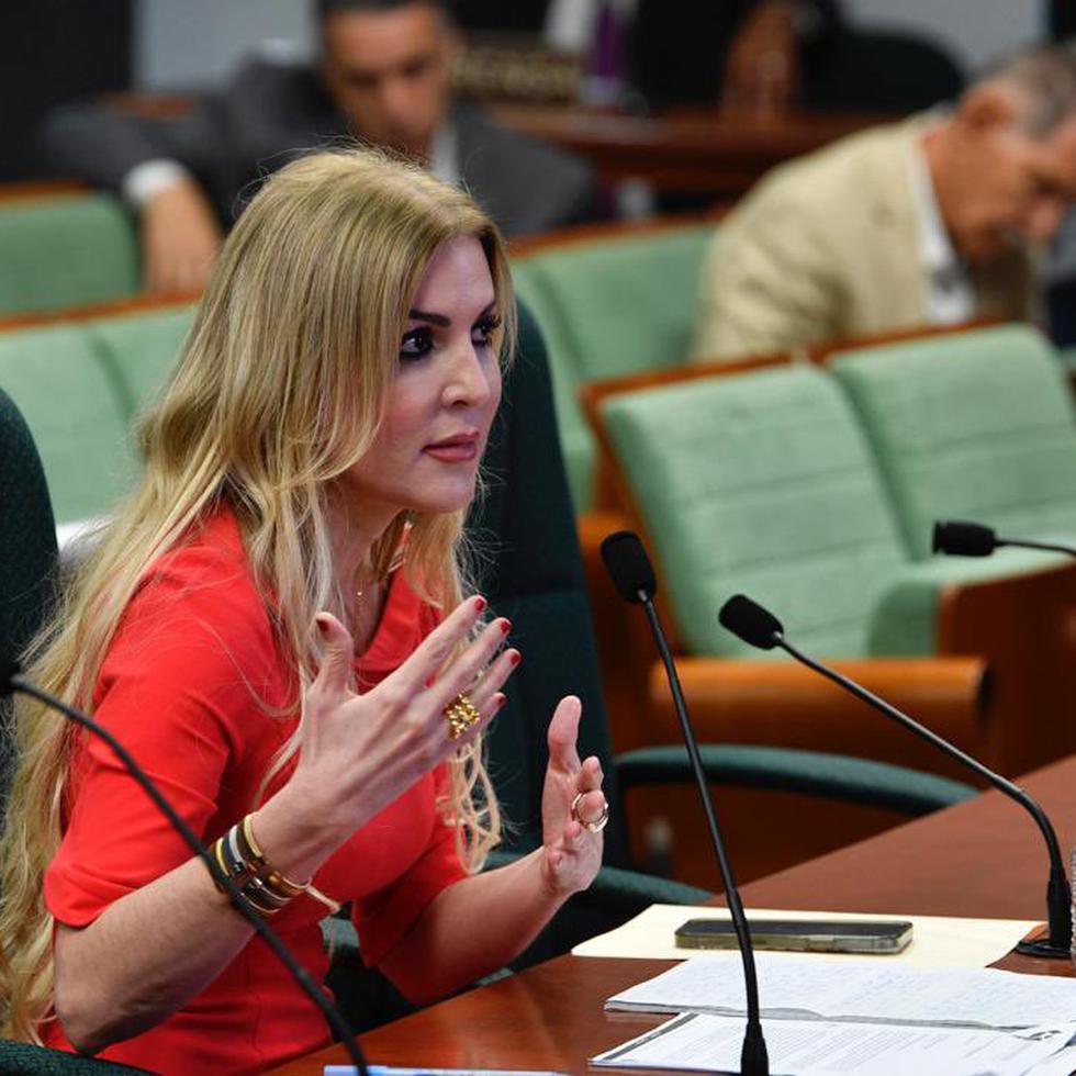 La fiscal Betzaida Quiñones durante su comparecencia en la vista de la Cámara este lunes.