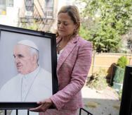 Melissa Mark-Viverito señaló que López Rivera pintó el cuadro a principios de este año, inspirado por las cualidades que ha percibido del papa Francisco. (Suministrada)