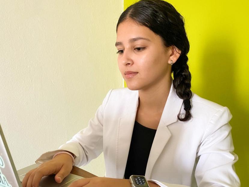La estudiante Patricia Gómez, participante de Sagrado Co-op, adquirió su experiencia profesional en la empresa INprende.