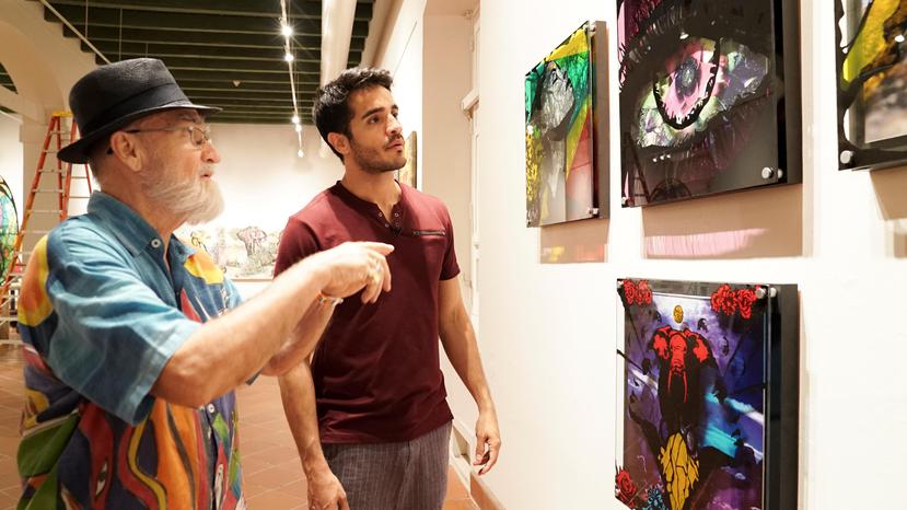 El maestro Antonio Martorell elogió a Éktor Rivera por su dominio de diversas técnicas y por sacar tiempo para la pintura entre sus proyectos actorales.