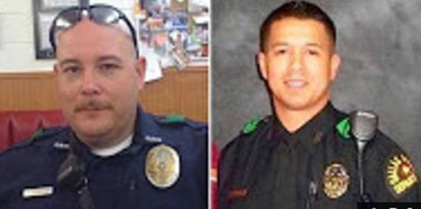 Los agentes Brent Thompson y Patrick Zamarripa fallecieron en el ataque junto a otros tres policías en Dallas. (Imagen de YouTube)