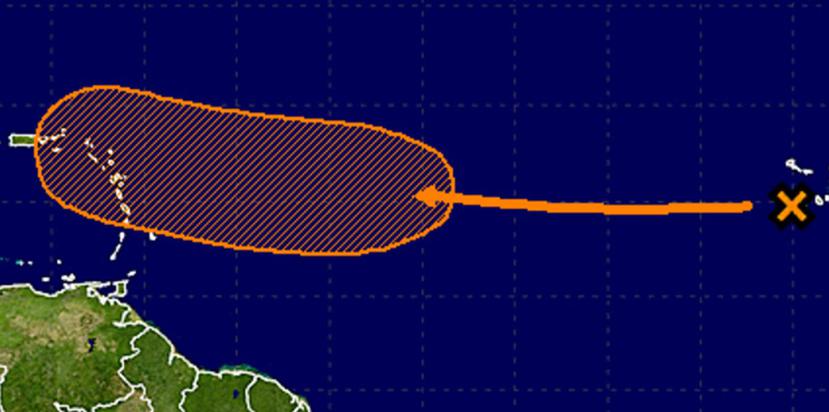 Onda tropical pudiera afectar a la Isla para el próximo lunes. (Captura NOAA)