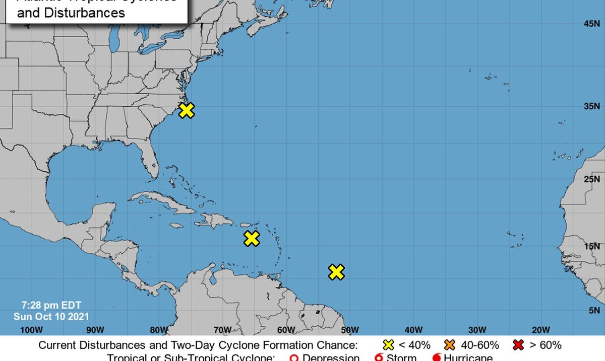 The National Hurricane Center monitors two tropical waves