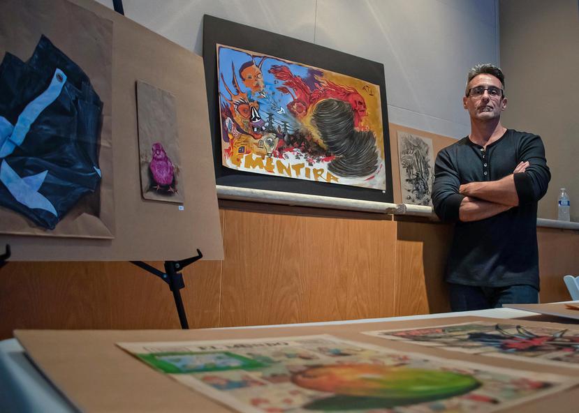 El artista Jorge Vega, conocido como Ibaiko, presentó recientemente su arte mariano en una actividad privada  realizada en el Museo de Arte de Puerto Rico.