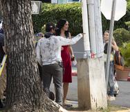 Algunas calles de la zona de Condado fueron ocupadas en lo que fue el último día de grabación de la película puertorriqueña “Las camelias”, protagonizada por Denise Quiñones y Xavier Morales.