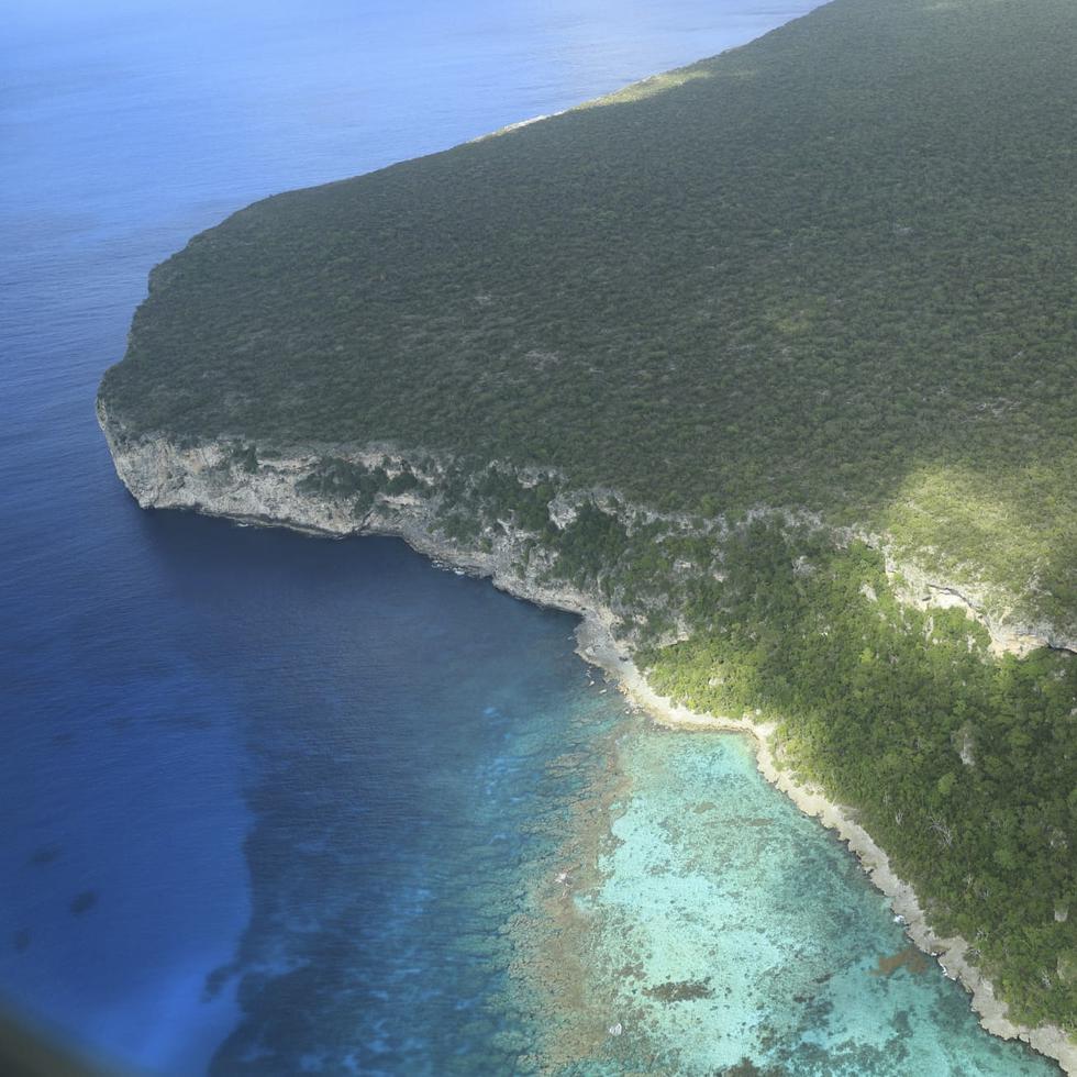 Imagen aérea de la isla de Mona.
