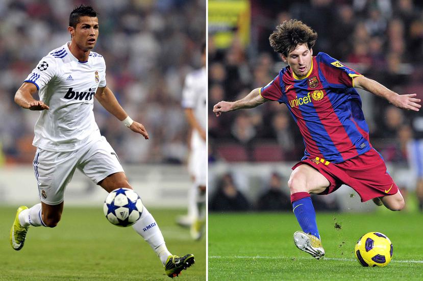 Lionel Messi (izq.) y Cristiano Ronaldo competirán en su cuarta Copa Mundial con sus respectivas selecciones. (AFP / Pierre-Philippe Marcou - Josep Lago)