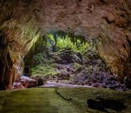 Uno de los extremos de la cueva Clara en las Cavernas del río Camuy.
