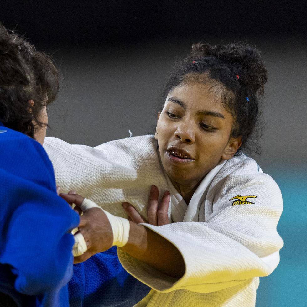 Francine Echevarría se midió a la estadounidense y dos veces olímpica Angélica Delgado por la medalla de bronce en los -52 kilogramos.
