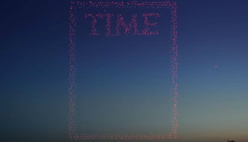 TIME trabajó con Intel para usar sus drones Shooting Star ™ (YouTube / Time).