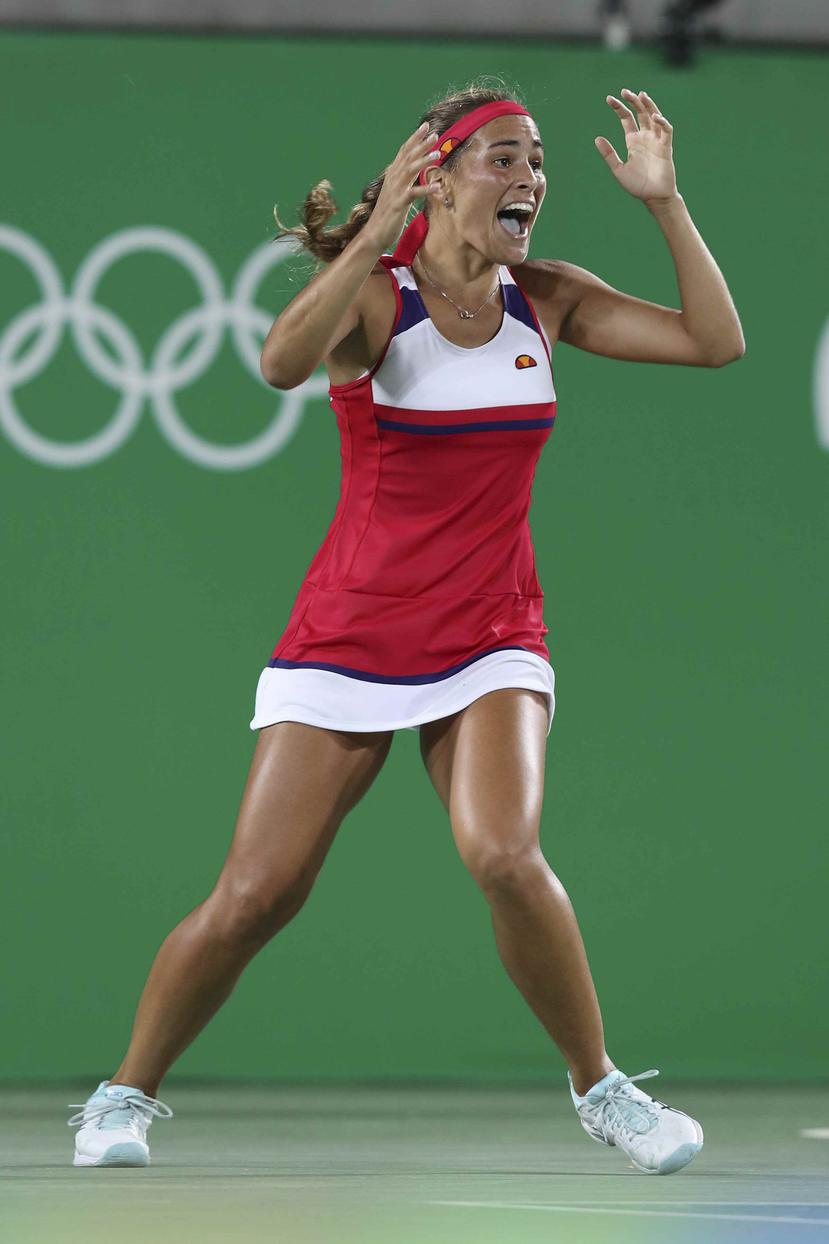 Mónica Puig también fue la primera tenista hispana en obtener una medalla de oro en unas Olimpiadas. (GFR Media)