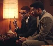 "One Night in Miami" reune a cuatro figuras legendarias en un drama de ficción. De izquierda a derecha: Sam Cooke (Leslie Odom Jr.), Jim Brown (Aldis Hodge), Malcolm X (Kingsley Ben-Adir) y Muhammad Ali (Eli Goree).