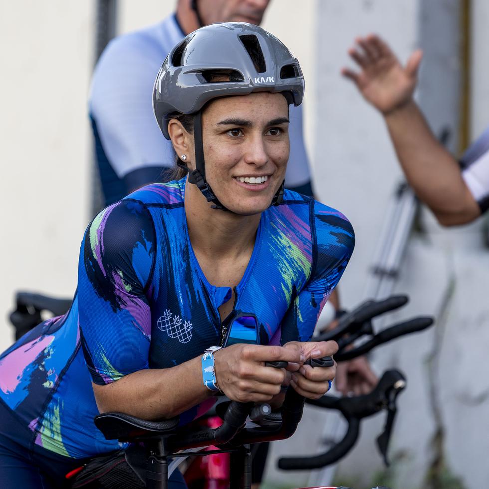 Mónica Puig probó la ruta en bicicleta del Ironman 70.3 Puerto Rico.