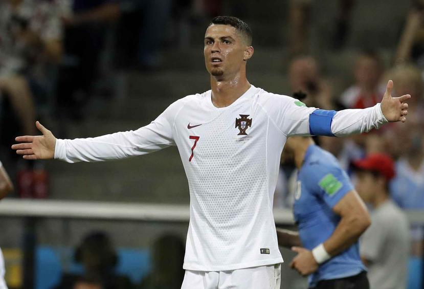Cristiano Ronaldo con el uniforme de Portugal en el Mundial. (AP)
