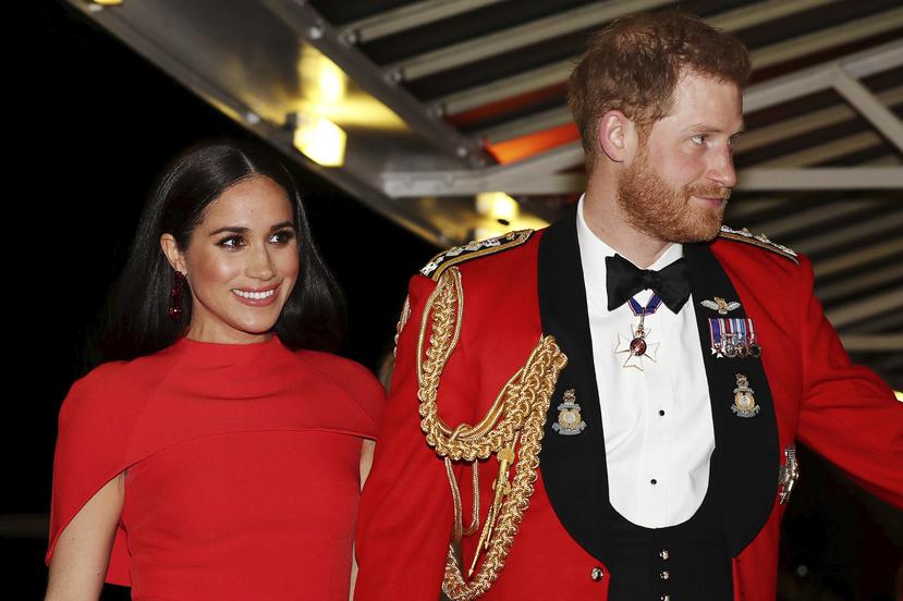 El nieto de la reina Elizabeth II se casó con la actriz estadounidense Meghan Markle en el Castillo de Windsor en mayo de 2018. (AP)