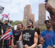Boricuas protestaron en Nueva York para en respaldo a los reclamos de los trabajadores en el Día Internacional de los Trabajadores. (tonito.zayas@gfrmedia.com)