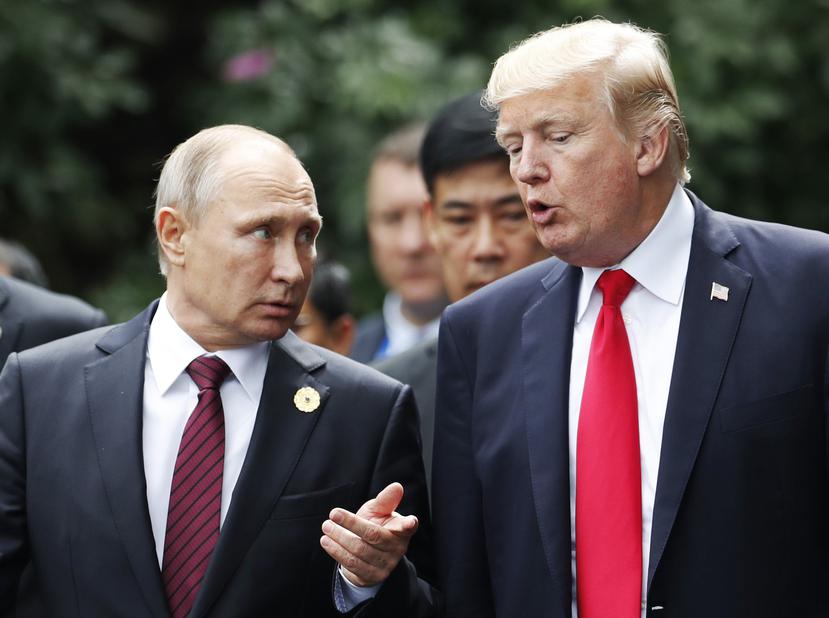 El presidente de Rusia, Vladimir Putin, y el presidente estadounidense, Donald Trump. (EFE)