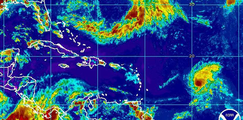 Danny estaría pasando por nuestra región como tormenta tropical este martes, pero la lluvia se sentirá desde el lunes. (NOAA)