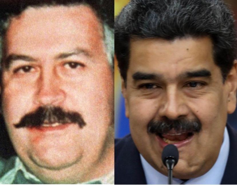 El narcotraficante Pablo Escobar (i) y el presidente de Venezuela, Nicolás maduro (d). (AP / EFE)