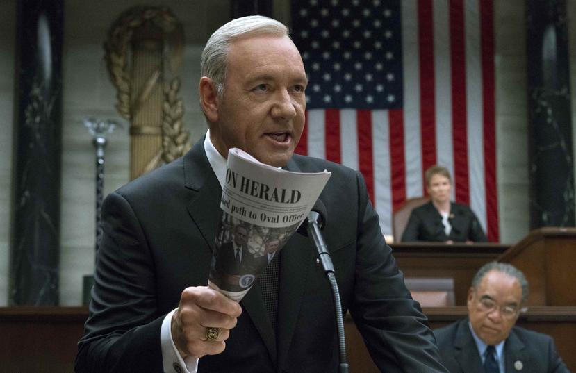 Kevin Spacey interpreta al presidente de los Estados Unidos, Frank Underwood, en la serie de Netflix, House of Cards. (Archivo)