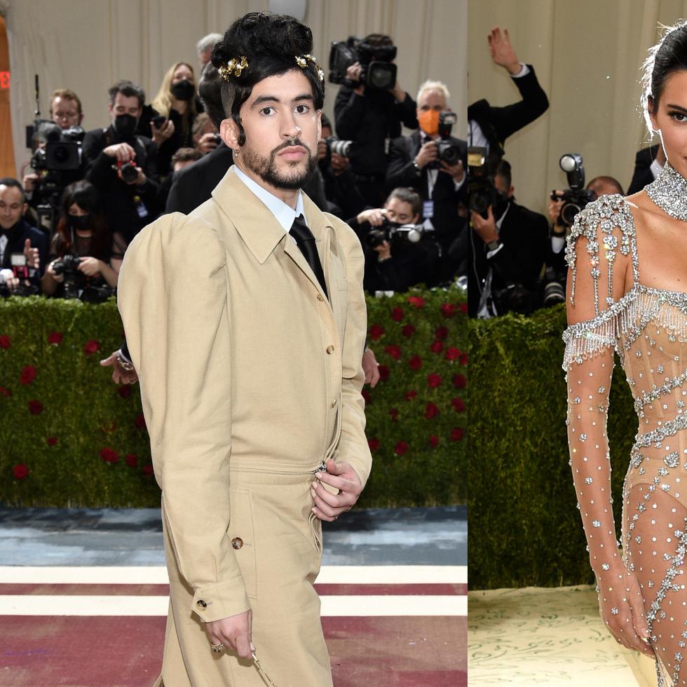 El exponente urbano puertorriqueño Bad Bunny el año pasado atrajo las miradas al vestir un traje crema diseñado por la marca Burberry. Se espera que este año llegue junto a la modelo Kendall Jenner.