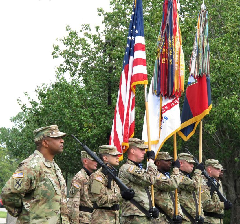 La 48va Brigada de Infantería de la Guardia Nacional de Georgia es la primera unidad en hacer el cambio. (AP / Russ Bynum)