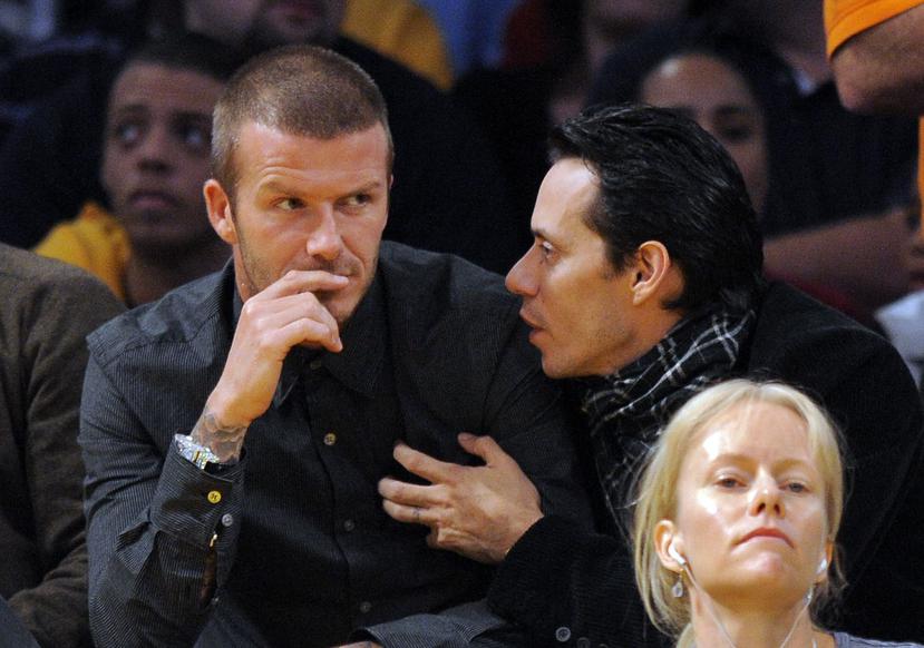 David Beckham y Marc Anthony son amigos desde hace más de una década. (GFR Media)