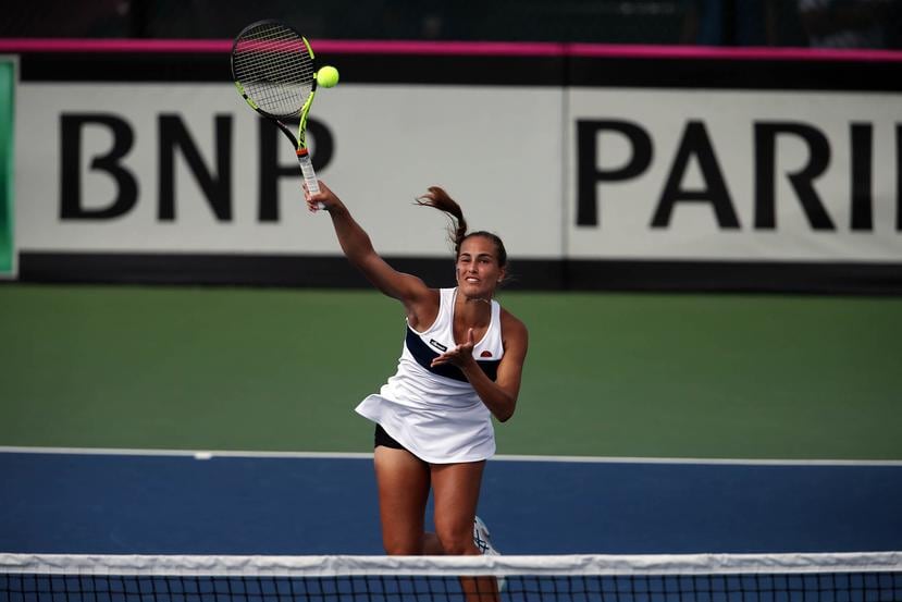 “Nosotros seguimos aprendiendo una de la otra y como equipo”, aseguró Mónica Puig luego de concluido el partido de dobles ante Chile.
