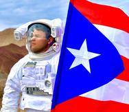 Wilbert Ruperto Hernández en una visualización de su futuro como astronauta puertorriqueño.