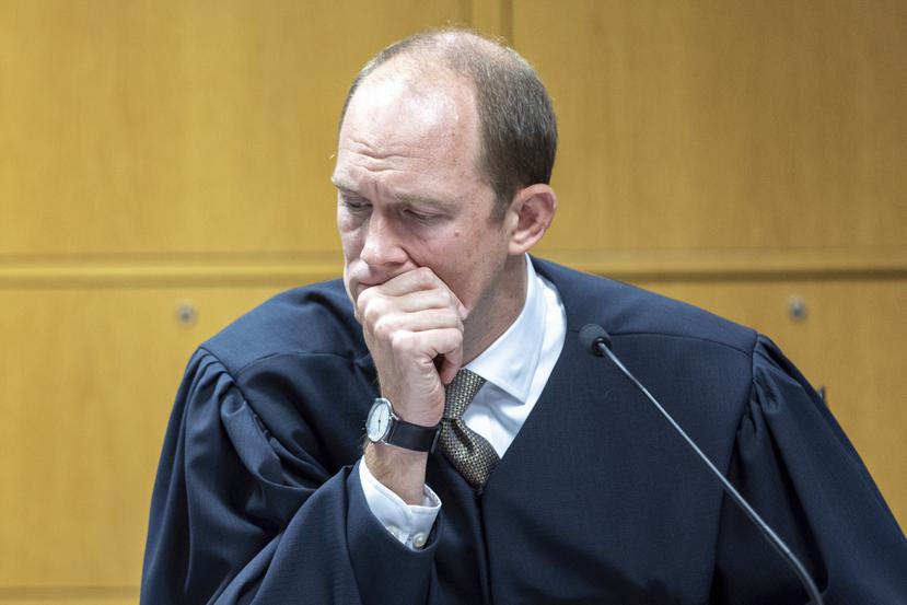 El juez Scott McAfee del condado Fulton en Georgia en una audiencia en Atlanta el 31 de agosto de 2023.