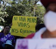 Mujeres marcharon en el Día Internacional de la Eliminación de la Violencia contra la Mujer, en una fotografía de archivo. EFE/Rodrigo Sura
