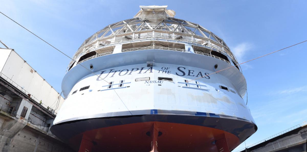 La construcción del Utopia of the Seas se llevó a cabo en Francia y antes de que comience su itinerario de viajes este verano, hará una parada técnica en Ponce.