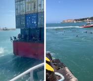 Oficiales de la Guardia Costera detuvieron a 16 personas que se lanzaron al agua en la bahía de San Juan a y dos mujeres que permanecieron en la barcaza.