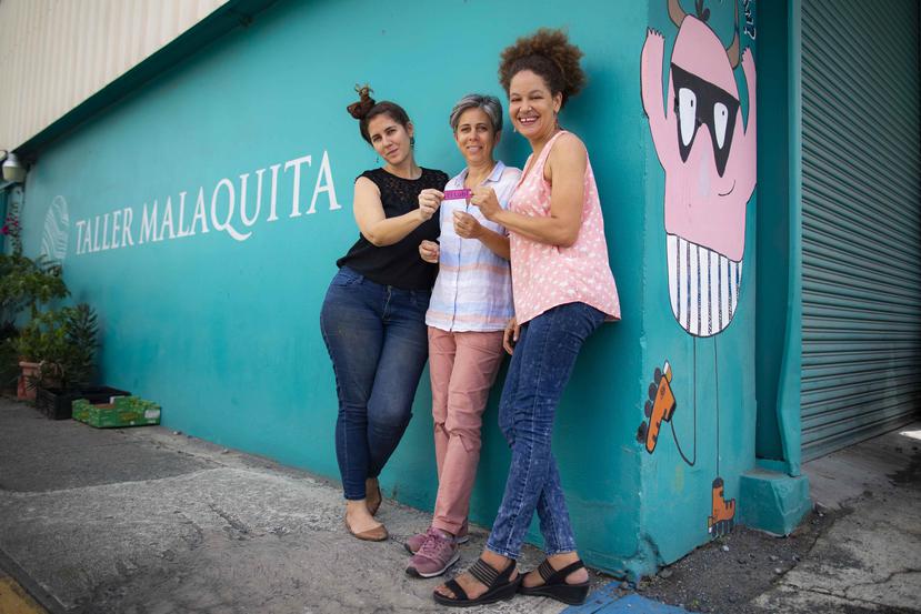 Rosenda Álvarez Faro, Vanessa Hernández Gracia y Zuania Minier, cofundadoras de Taller Malaquita y El Lobi, buscan darle continuidad a sus proyectos.