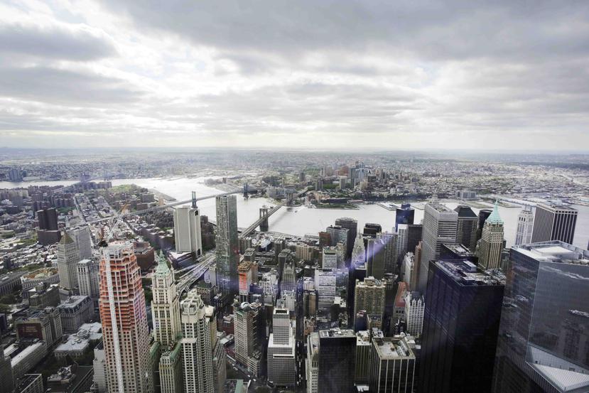 Vista del distrito financiero de Nueva York desde el observatorio del World Trade Center. (AP)