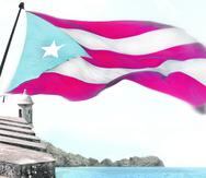 La bandera de Puerto Rico ondea desde el Viejo San Juan