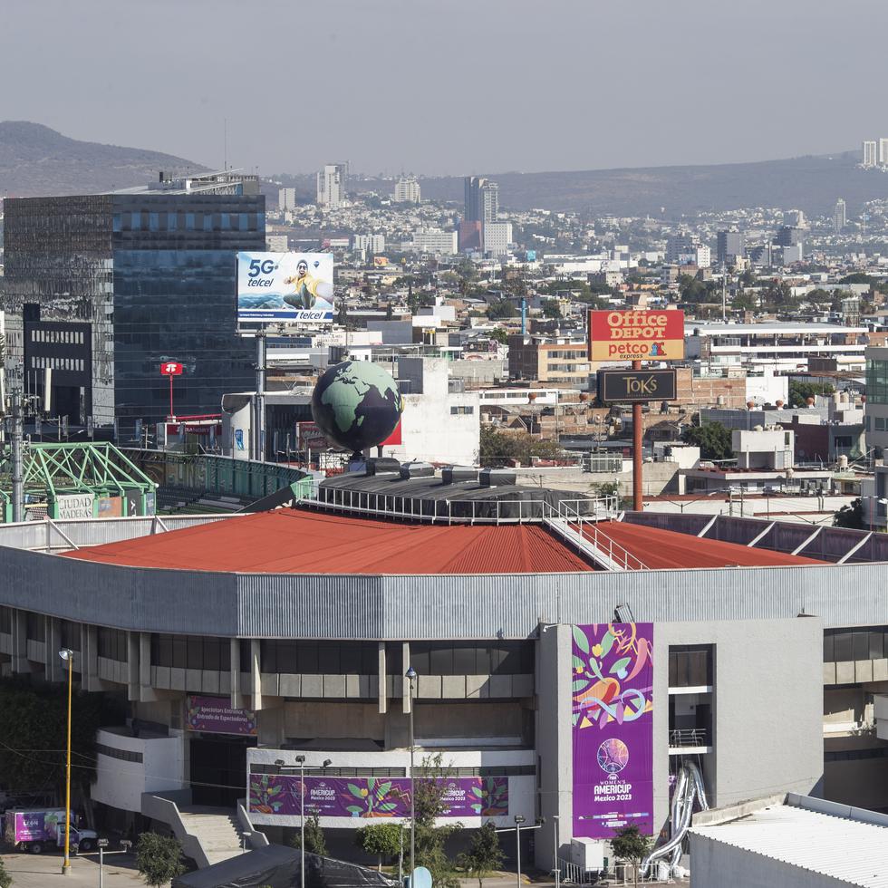 Vista exterior del Domo de la Feria, en la ciudad de León, en Guanajuato, México, sede del Americup femenino de la FIBA.