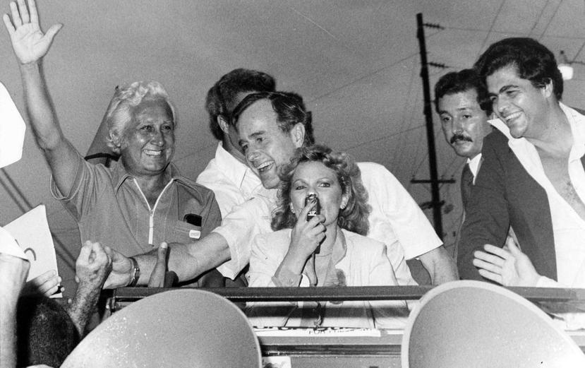 Bush llegó a la Isla el 14 de febrero de 1980, según relatan los medios de la época, para "una gira de campaña de último momento". (Proyecto de Digitalización periódico El Mundo, UPR-Rio Piedras)
