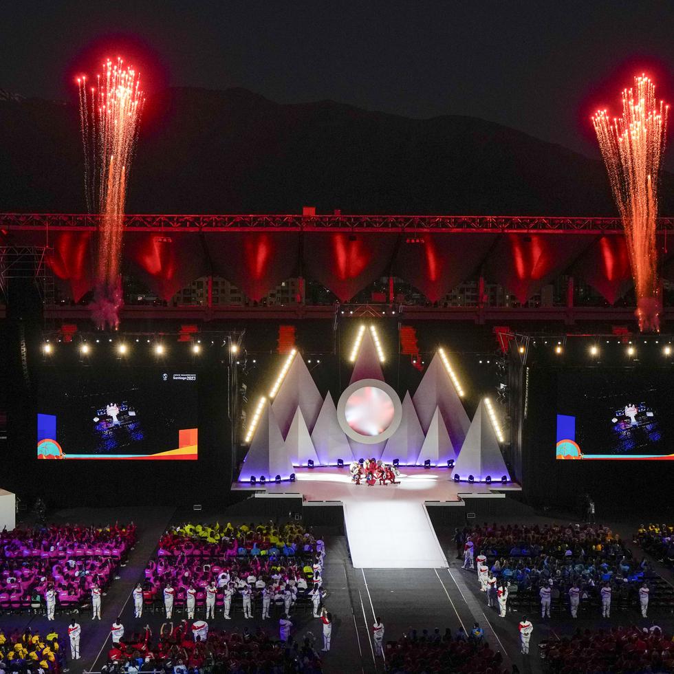 Ceremonia de clausura de los pasados Juegos Panamericanos celebrados en Santiago, Chile.