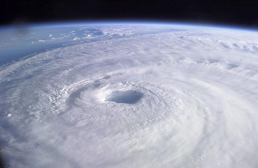 Imagen satelital del ojo de un huracán. (Archivo)