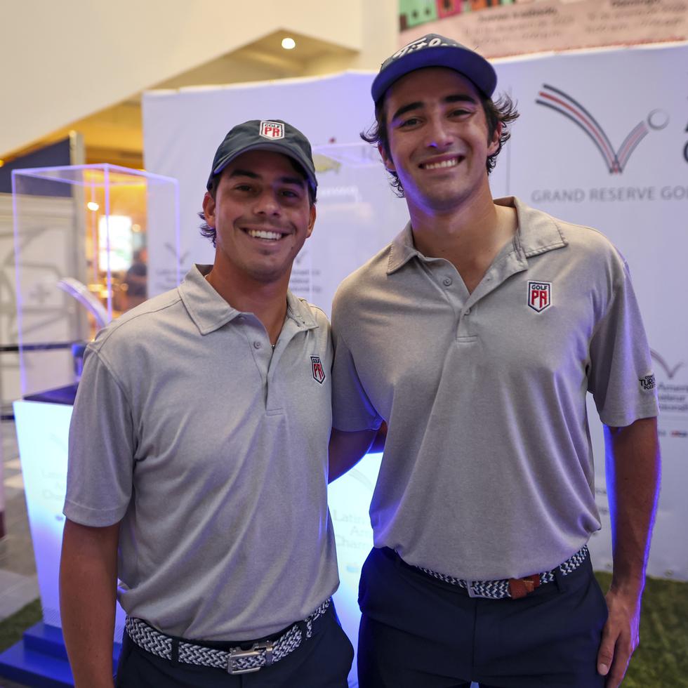 Robert Calvesbert (izquierda) y Diego Saavedra, son dos de los nueve puertorriqueños que participarán en el Latin America Amateur Championship en el Grand Reserve Country Club en Río Grande, del 12 al 15 de enero.