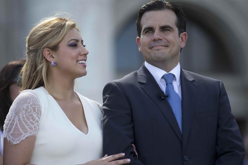 Beatriz y Ricardo Rosselló durante la ceremonia.