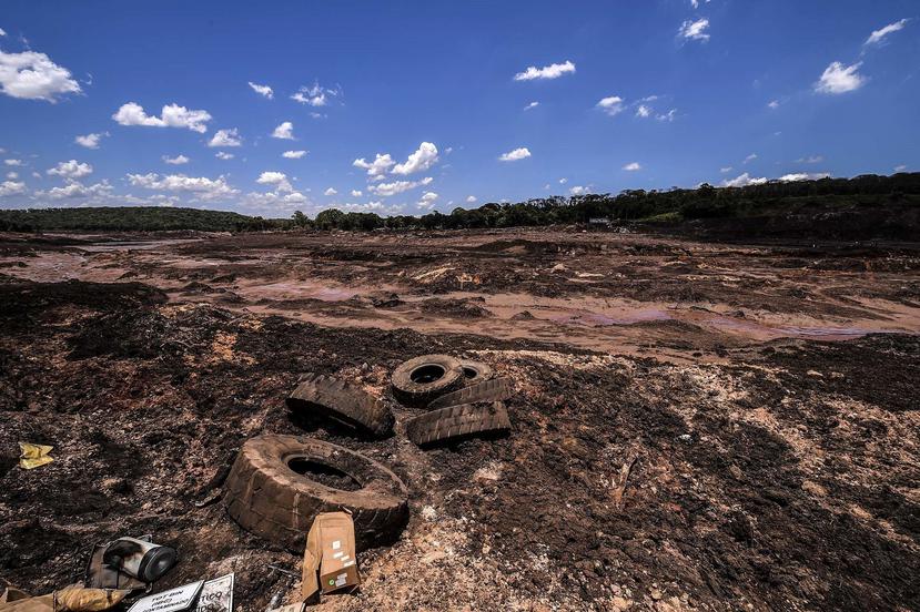 Vista de los desastres causados por la ruptura de la represa de Vale, en Brumandinho, Brasil. (EFE)
