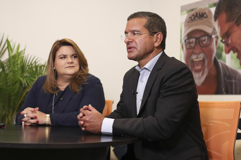 Jenniffer González, comisionada residente en Washington, y Pedro Pierluisi, gobernador de Puerto Rico, durante una actividad reciente.