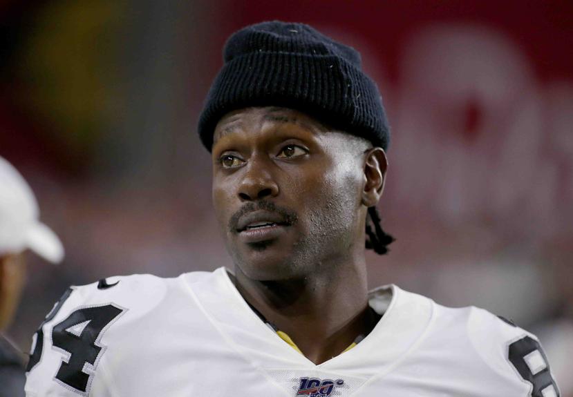 Antonio Brown, en uniforme de los Raiders de Oakland, negó la acusación mediante su abogado. (AP / Rick Scuteri)