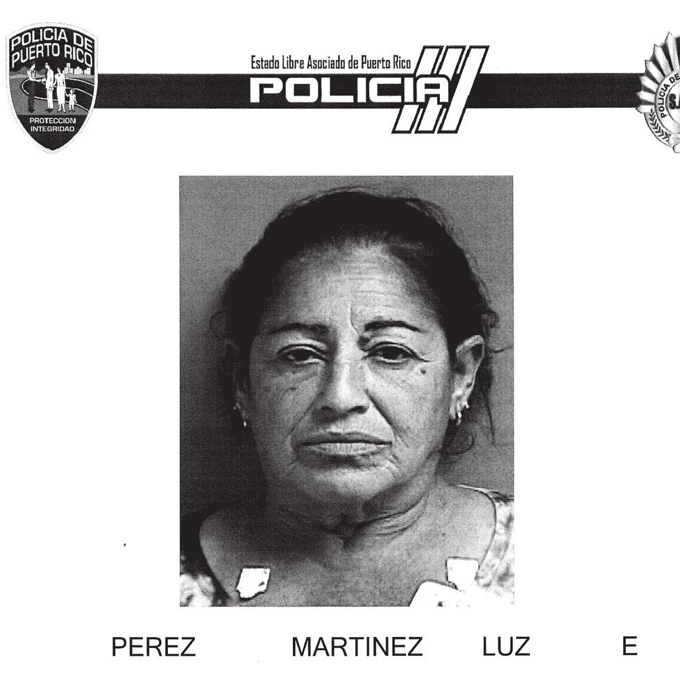 Ficha de Luz Migdalia Pérez Martínez suministrada por el Negociado de la Policía.