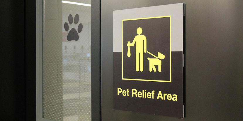 Una regulación federal requerirá que todos los aeropuertos que den servicio a más de 10,000 pasajeros al año instalen un baño para mascotas en cada terminal aérea para agosto. (AP)