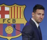 Lionel Messi ofreció una conferencia de prensa tras su salida del FC Barcelona.
