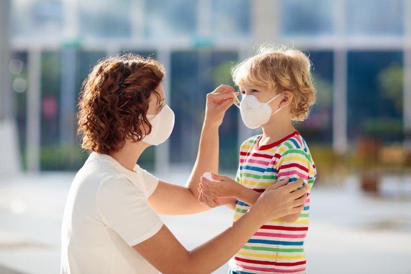 El uso de mascarillas no se recomienda para menores de dos años. (Shutterstock)